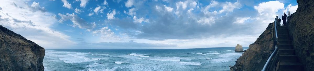 Panoramic view of sea against sky
