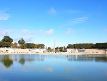 Reflection of buildings in water