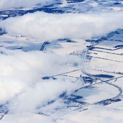 Aerial view of landscape against sky