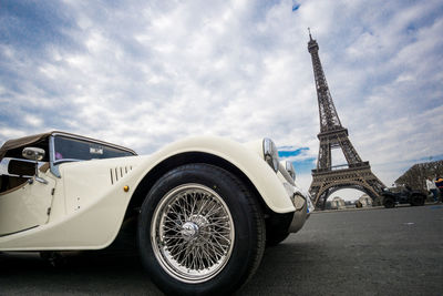 View of car against cloudy sky