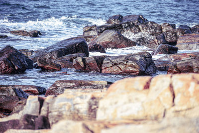 Rocks on beach