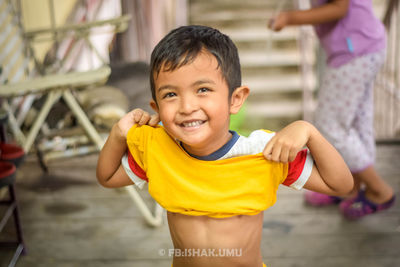 Portrait of happy boy