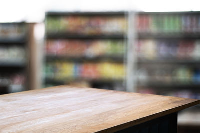 Close-up of an empty table