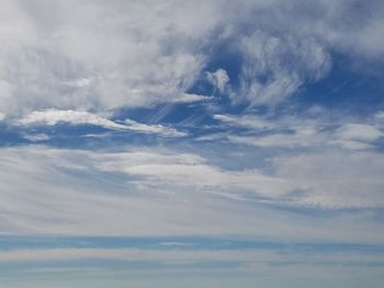 Low angle view of clouds in sky