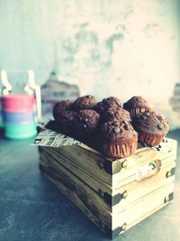 Close-up of cookies on table