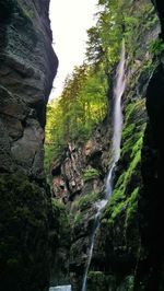 Scenic view of waterfall