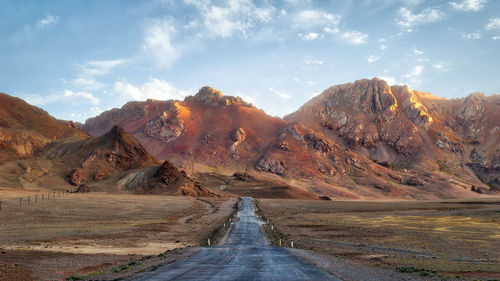 View of road passing through landscape