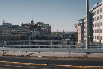 Gothenburg cityscape seen from the road