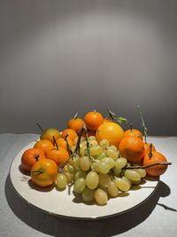 Close-up of orange fruits on table