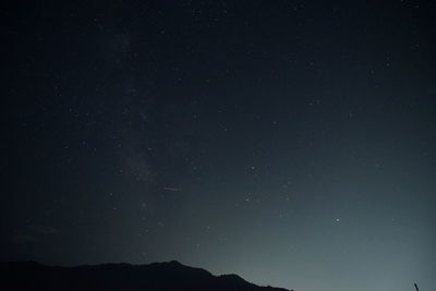 Low angle view of star field at night