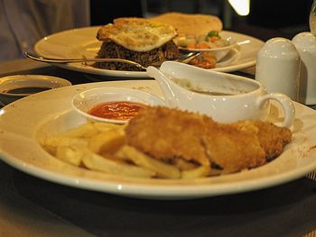 Close-up of served food