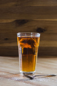 Close-up of drink on table