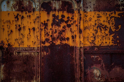 Full frame shot of rusty metal wall