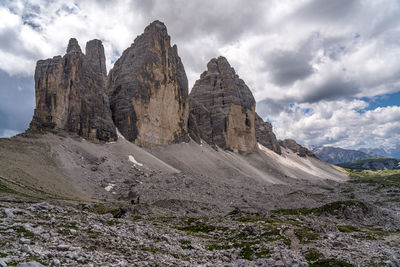 Scenic view of rocky mountains against sky