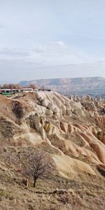 Scenic view of desert against sky