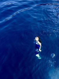 Swimming in sea