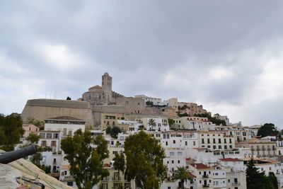 Low angle view of buildings against sky