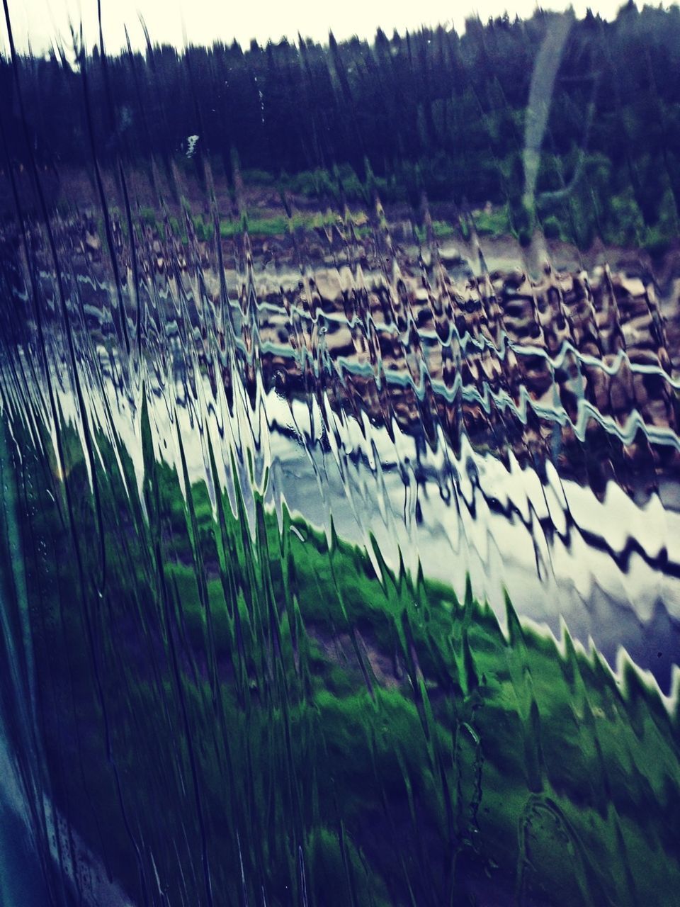 water, transportation, mode of transport, nature, tranquility, plant, river, no people, outdoors, fence, day, grass, tranquil scene, nautical vessel, sky, field, reflection, in a row, focus on foreground, lake