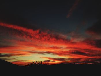 Scenic view of landscape at sunset