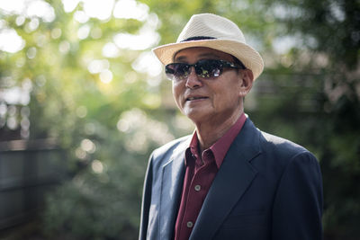 Portrait of young man looking away
