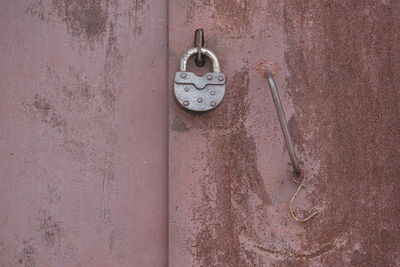 Close-up of clock on wall