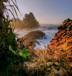 Scenic view of sea against sky