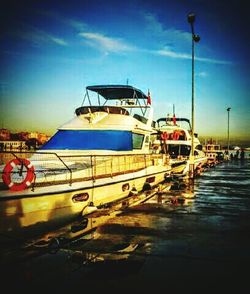 Boats in harbor