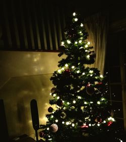 Christmas tree at night