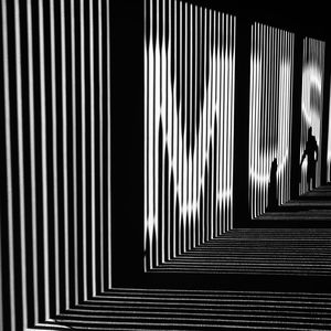 black and white
