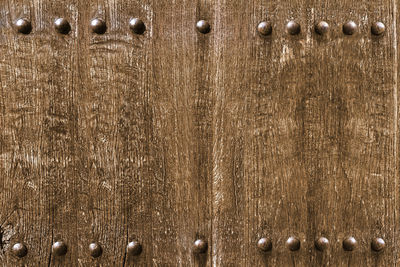 Full frame shot of old wooden table