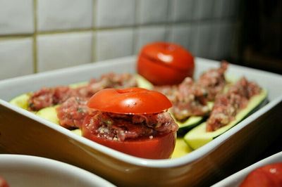 Close-up of food in plate