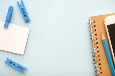 High angle view of pen on table