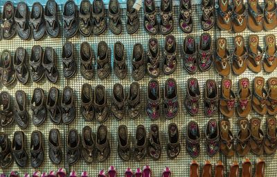 Full frame shot of patterned display in store