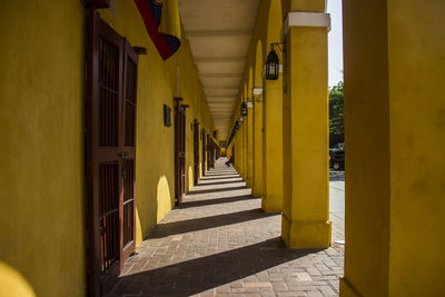 Walkway in corridor
