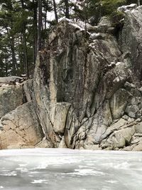 Scenic view of waterfall