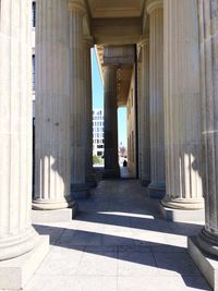 View of neo classical column of building