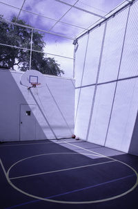 View of basketball hoop against sky