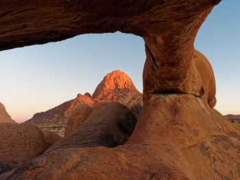 View of rock formations