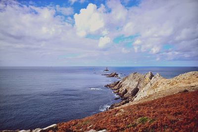 Scenic view of sea against sky