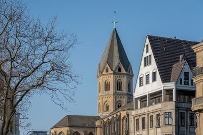 Low angle view of building against sky