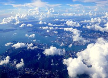 Aerial view of clouds in sky