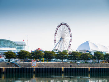 Ferris wheel against clear sky