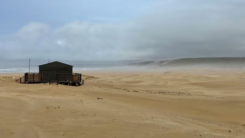 Scenic view of desert against sky