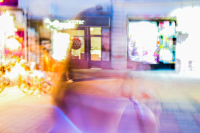 Close-up of multi colored blurred background