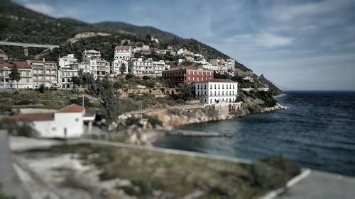 Town with buildings in background