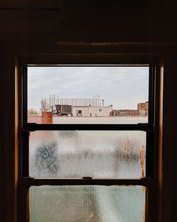 View of sky seen through window