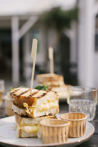 Close-up of food on table