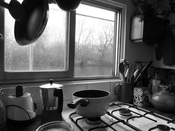 Empty kitchen counter