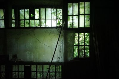 View of building through window