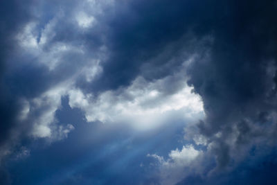 Low angle view of cloudy sky